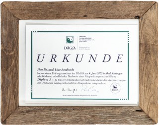 Urkunde Akupunktur